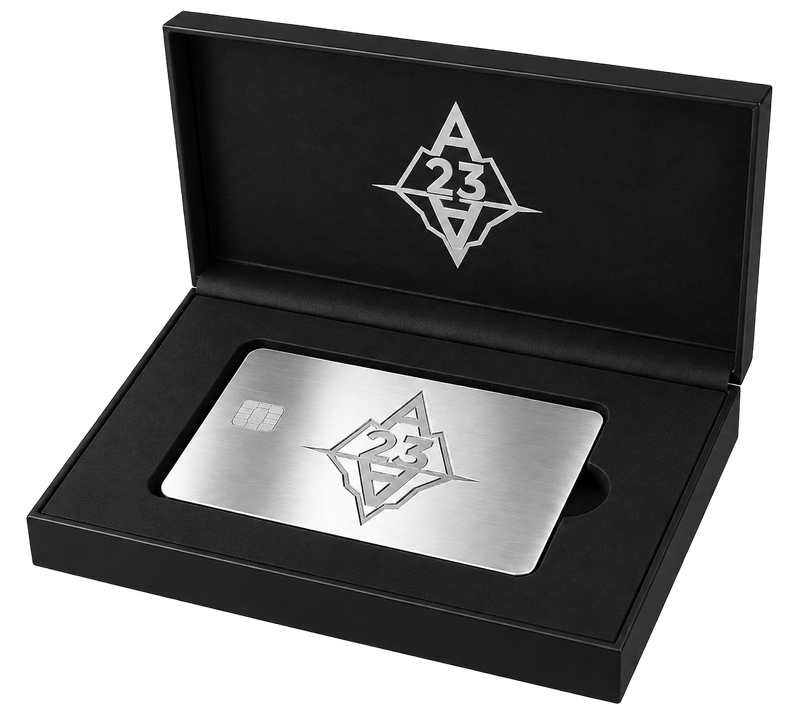 A23a Silver citizenship card in its black presentation case